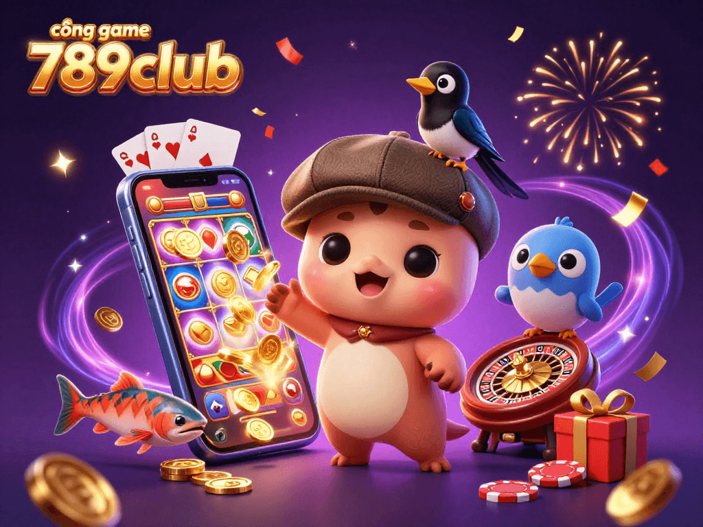 Engage with the exciting world of cổng game 789club featuring vibrant casino elements and characters.