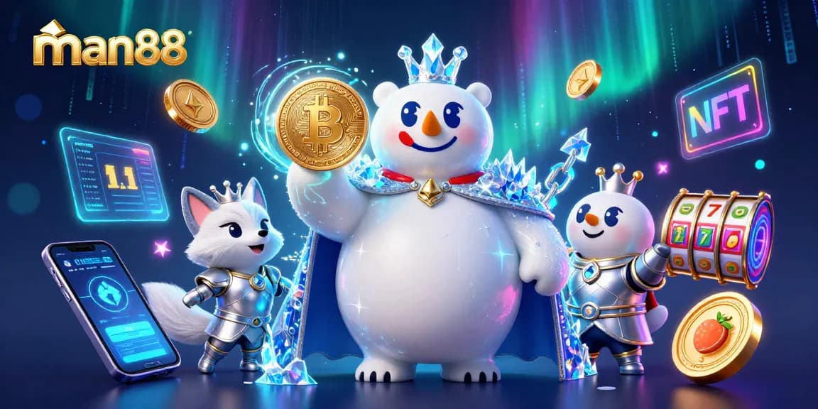 Experience big wins at man88 with a vibrant scene showcasing 3D themed casino elements.