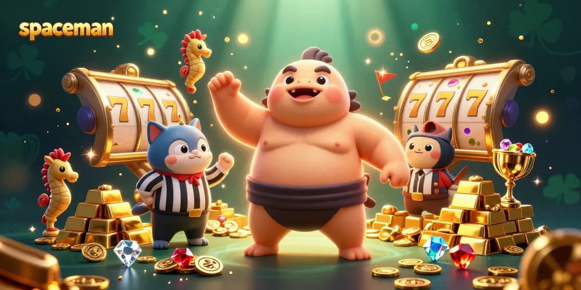 Spin the jackpot with spaceman characters in an exciting casino-themed underwater scene.