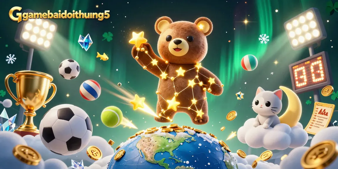 Experience thrilling gameplay with gamebaidoithuong5, featuring a vibrant 3D casino scene filled with exciting elements.