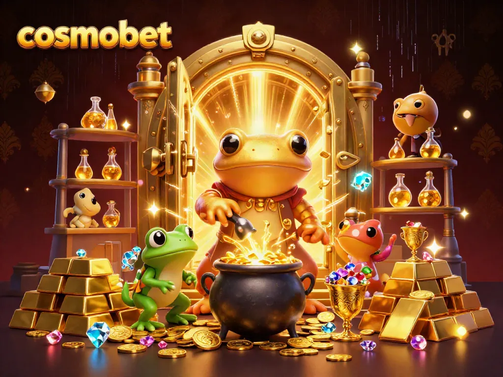Experience exciting gameplay at cosmobet casino with golden treasures, magical creatures, and vibrant effects.