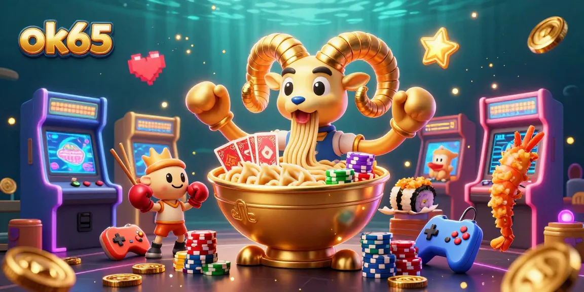 Engage with the vibrant energy of ok65 at the casino through vibrant 3D characters and game elements.