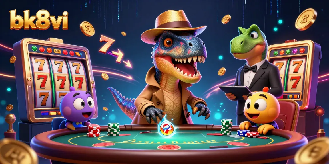 Experience thrilling gameplay at bk8vi with vibrant casino characters and dynamic elements.