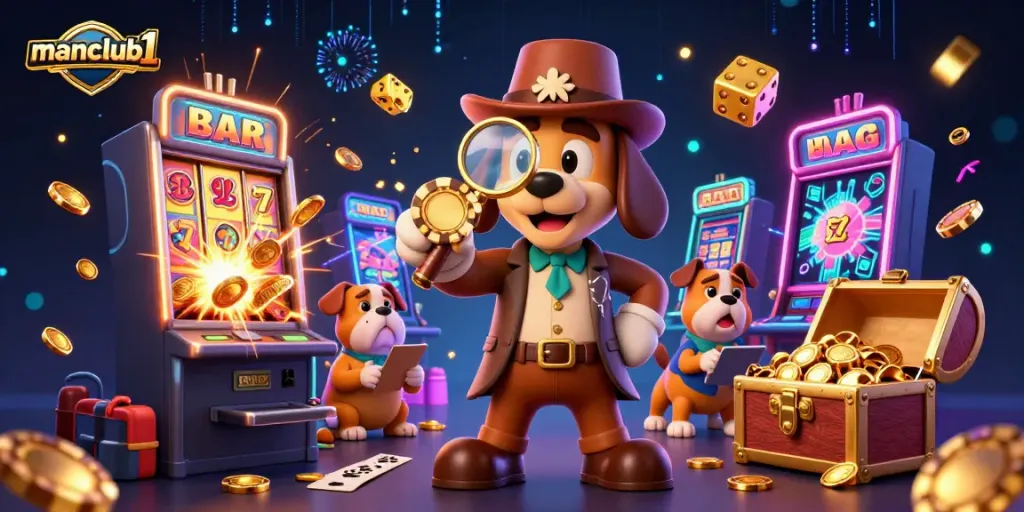 Engage with manclub1's thrilling casino experience, discovering slot machines bursting with surprises and treasure.
