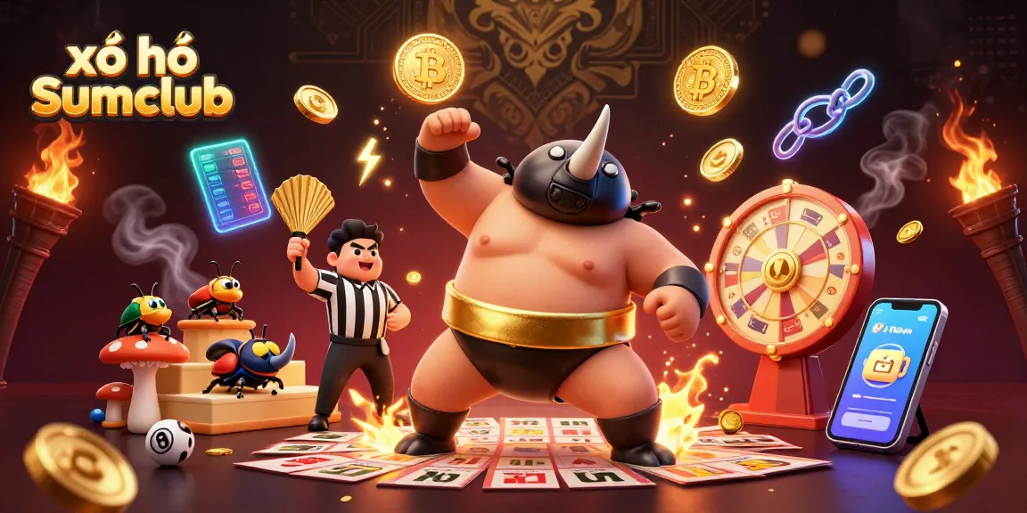 Play the exciting xổ số Sumclub lottery and win big with animated characters and vibrant casino elements.