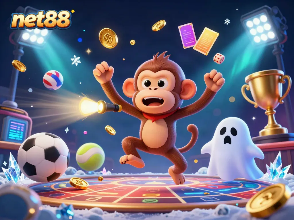 Experience lively betting action at net88 with playful characters and dynamic sports elements.