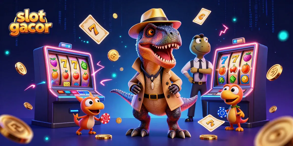 Check out the thrilling slot gacor scene with animated characters enjoying online gaming!