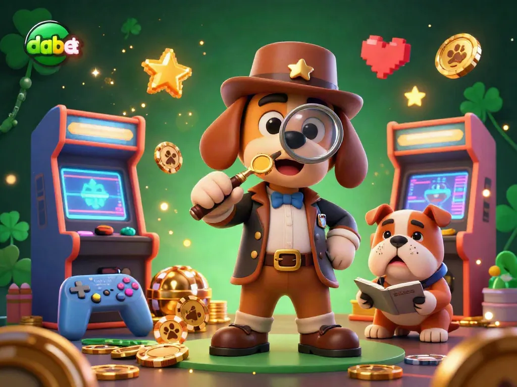 dabet players can analyze golden poker chip clues in an immersive casino adventure filled with colorful gaming elements.