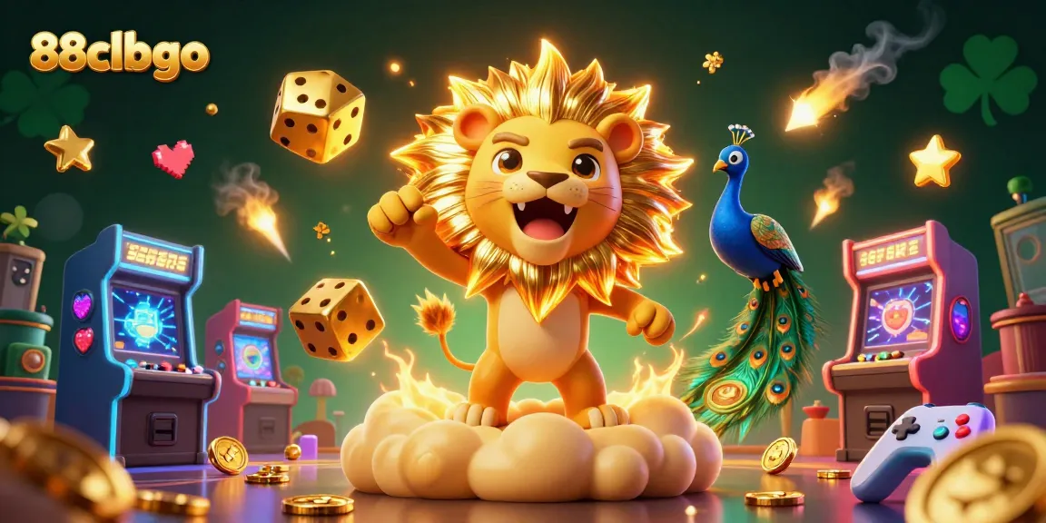 Experience thrilling gaming action at 88clbgo with colorful casino elements and vibrant characters.