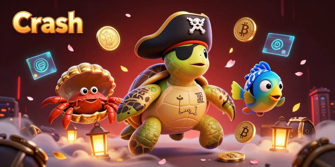 Engage in thrilling Crash gaming action with unique characters celebrating blockchain excitement in a vibrant scene.