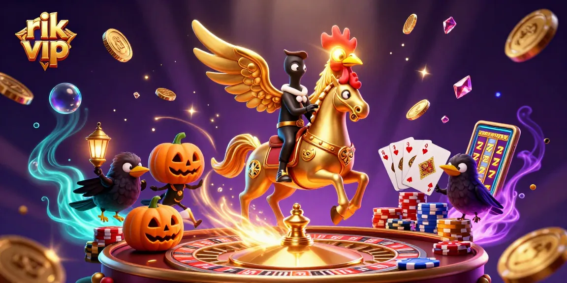 Engage in thrilling gameplay with rik vip at a vibrant casino filled with golden treasures.