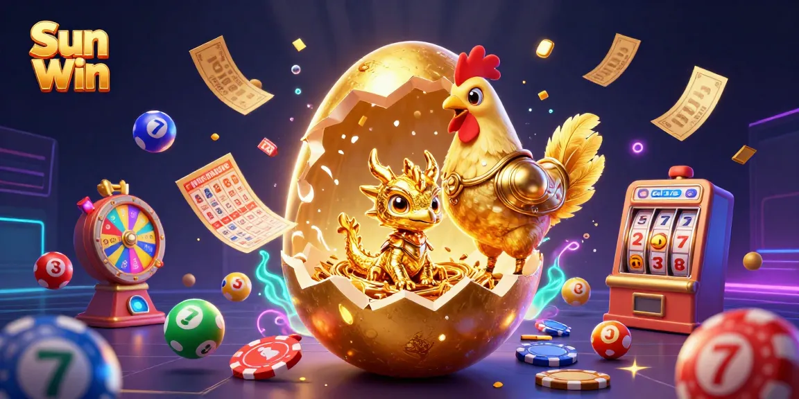 Engage with top-tier games like Sun Win, featuring dazzling casino elements and a golden dragon theme.