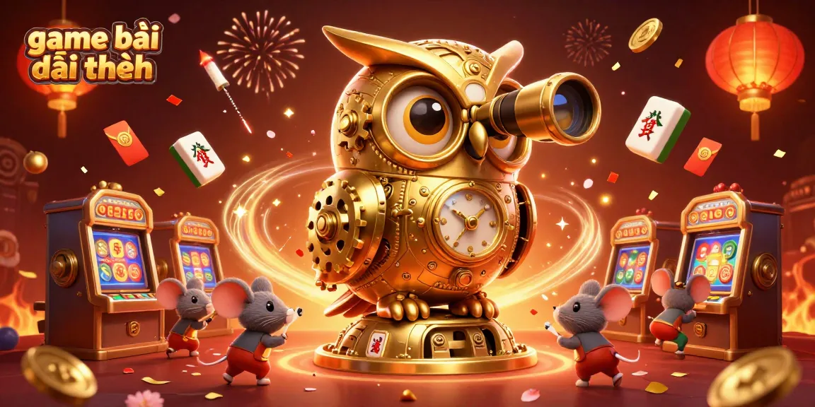 Engage in game bài đổi thưởng at a vibrant casino scene filled with dynamic characters and festive elements.