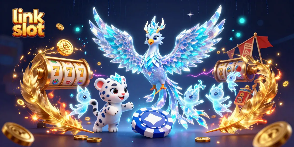 Experience thrilling gameplay with link slot featuring a 3D ice phoenix and playful snow leopard.