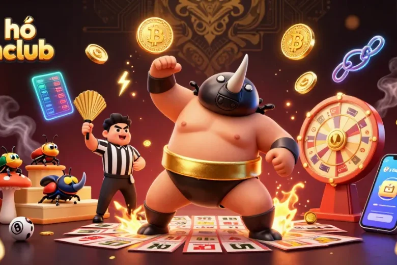 Play the exciting xổ số Sumclub lottery and win big with animated characters and vibrant casino elements.
