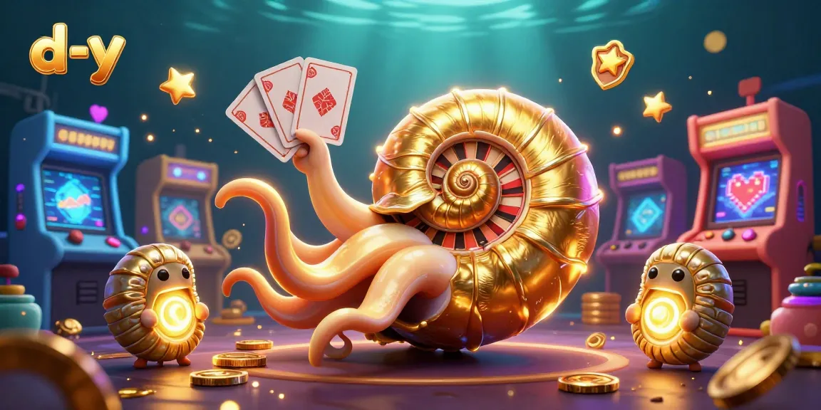 Engage with d-y’s thrilling casino experience featuring giant nautilus and gaming elements.