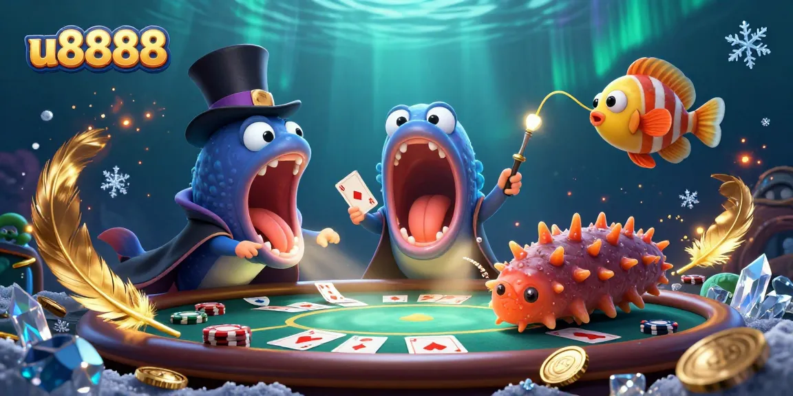 Engage with u8888’s immersive poker scene featuring dynamic card tricks and rich visuals.